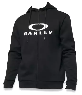 Oakley Bark FZ Hoodie 2.0 - NWT Mens Size Medium Black / White - #43581-T6 • $29.96