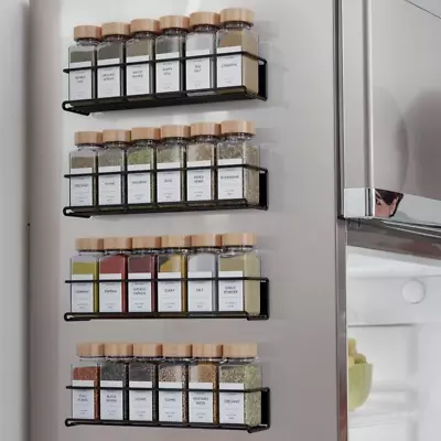 ZICOTO Magnetic Spice Racks For Your Refrigerator - 4 Space Saving Shelves Safel • $26.19