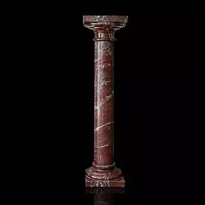 Column Classic IN Marble Red Luana Italian D.4 11/16in H.39 3/8in • $1052.57