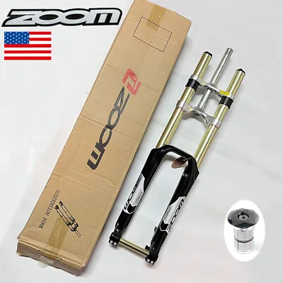 DH680 ZOOM 26/27.5/29  MTB Bike Suspension Fork 110*20mm Thru Axle Disc Brake US • $160.99