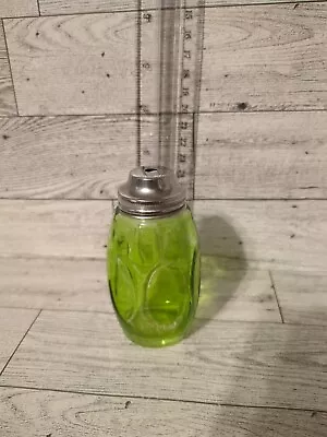 Vintage AirKo Green Glass Salt Or Pepper Shaker Set • $9.99