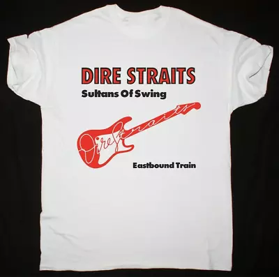 Dire Straits Mark Knopfler T-Shirt Short Sleeve Cotton White • $16.99