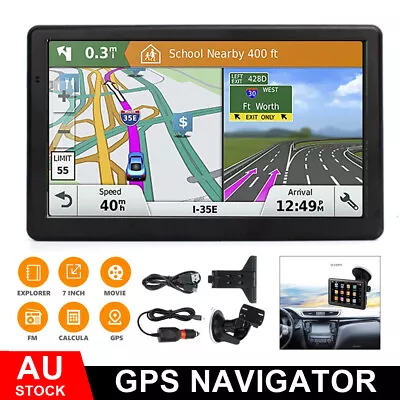7 INCH Truck Car GPS Navigation Auto Navigator System SAT NAV Free AU Map Update • $62.95