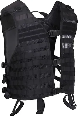 Black Lightweight Military Tactical MOLLE Adjustable Mesh Utility Vest • $48.99