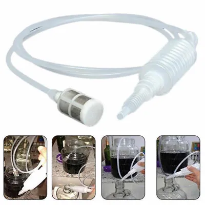 2m Hand Syphon Pump With Filter Trap For Transferring Home Brew • £5.23