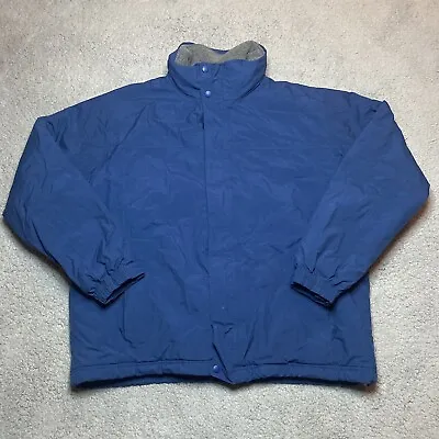 Vtg LL Bean Thinsulate Jacket Coat Fleece Lined Mens Sz XL Blue Gorpcore Outdoor • $28.95