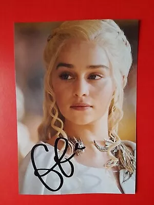 Emilia Clarke Signed Autographed Photo Game Of Thrones Daenerys • £3.40