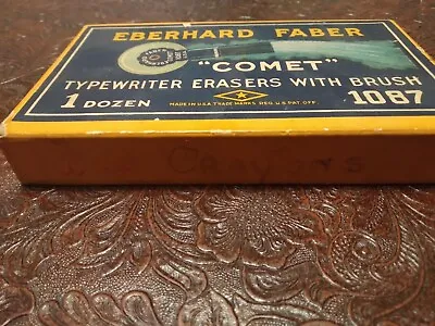 Eberhard Faber 6587 Typewriter Eraser Box Van Dyke VTG 60s/70s *EMPTY BOX ONLY  • $10