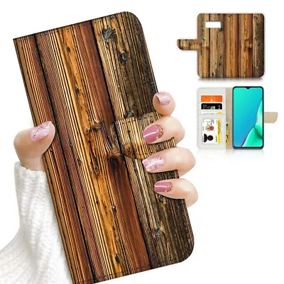 $12.99 • Buy ( For Samsung S8 ) Wallet Flip Case Cover PB23489 Wood Timber