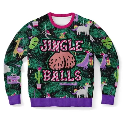 Jingle Balls Ugly Christmas Sweater - Mens - Medium (Oversized) • £19