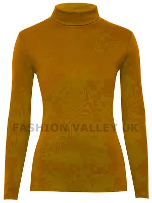 £5.99 • Buy Womens Ladies Polo Neck Roll Neck Turtle High Neck Plain Long Sleeve Top 8-26