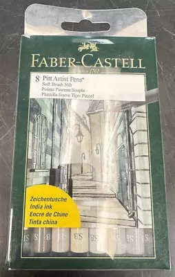 NEW Faber-Castell® PITT® Artist Pen Soft Brush Set 8 Piece - #167808 • $12.75