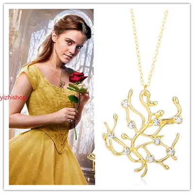 Movie Beauty And The Beast Necklace Tree Belle Necklace New Hot Gift CosplayProp • $5.39