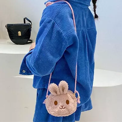 Cartoon Cute Little Rabbit Shoulder Bag Mini Crossbody Bag Plush Small Bag • £5.99