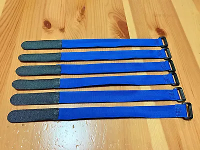 20mm X 250mm RC Rubberized Battery Straps 6 Pack Blue/ Black  • $9.89