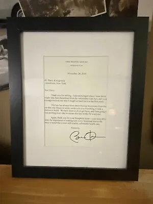 Signed (Auto-Pen) President Barack Obama Letter Official White House Letterhead • $50