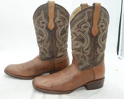 Crooked River Boot Co. USA Mens 28 Tan Leather Western Cowboy Riding Work Boots • $69.99