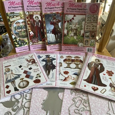 £99 • Buy Debbie Moore 4 X A5 Stamps, 6 Dies, 6 Pads Alice In Wonderland - Job Lot