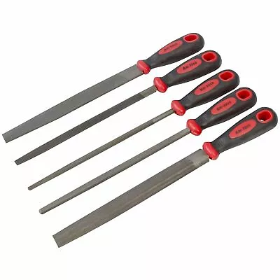 £9.70 • Buy 5Pc 8  200mm Soft Grip Assorted Engineer Metal File Set Heavy Duty