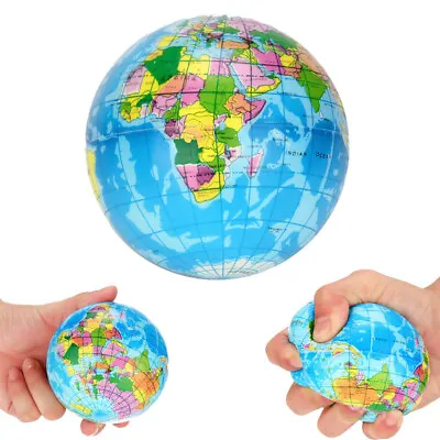 $10.29 • Buy Earth Ball Charm Slow Rising Collection World Map Squeeze Stress Reliever Toys