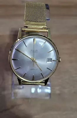 Avia Vintage 17 Jewel Incabloc Manual Wrist Watch. Gold Plated • £45.99