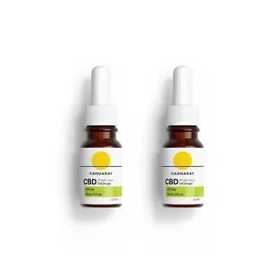 Cannaray CBD Oil Drops Bright Days 500mg Twinpack - Loved By Claudia Winkleman • £30