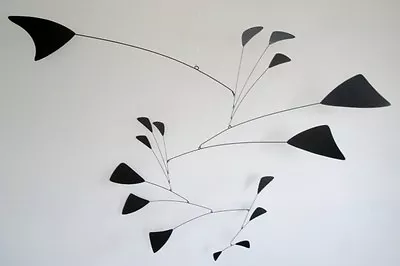 Large Black Mobile Mid-century Modern Sculpture Art Hanging Metal Sculpture • $925