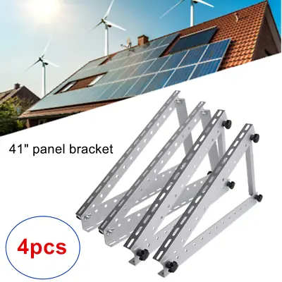£72.57 • Buy 4pcs 41  Adjustable Solar Panel Mounting Brackets For 250W-300W Carvan Shed Roof