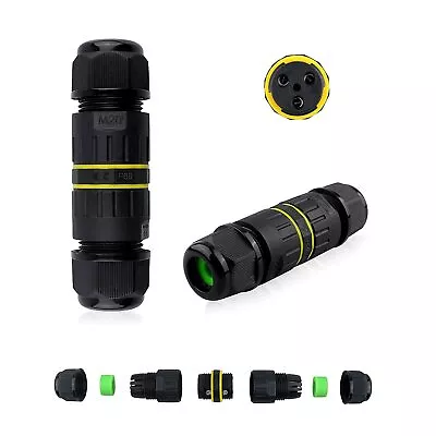 £14 • Buy 2/3 Pin Outdoor Junction Box IP68 Waterproof Electrical Cable Wire Connector UK