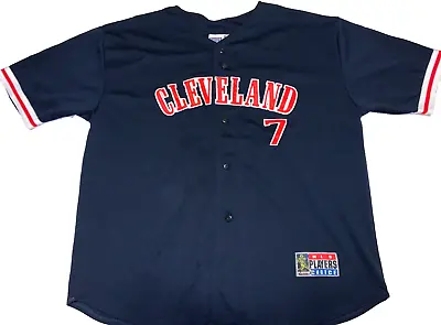 Rare Vintage 1990s Kenny Lofton Cleveland Indians Stitch Baseball Jersey New! XL • $62.99