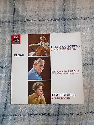 ASD 655 *ELGAR* Cello Concerto. Jacqueline DU PRE. BARBIROLLI. 1982 Press In NM. • £10