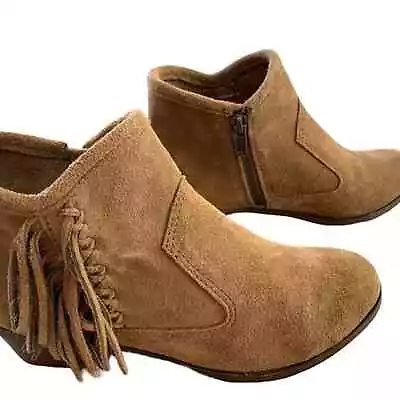 Minnetonka Womens 7 Leather Ankle Booties Side Zipper Made In Dominican Republic • $25.20