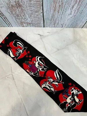 Vintage 1995 Pepe Le Pew Tie Penelope Pussycat Looney Tunes Mania Novelty Tie • $32.53