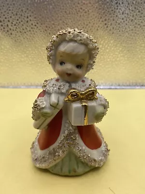 Vintage Lefton Christmas Angel Bell W/Presents Like Grandma’s • $12.50
