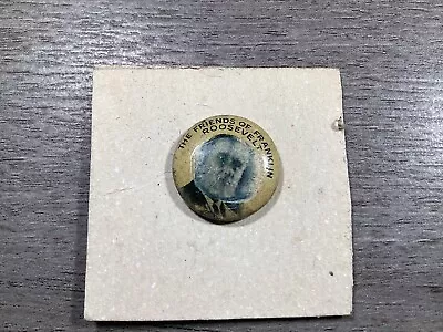 1936 Franklin D. Roosevelt FRIENDS OF FDR Campaign Pin Pinback Button President • $15.95