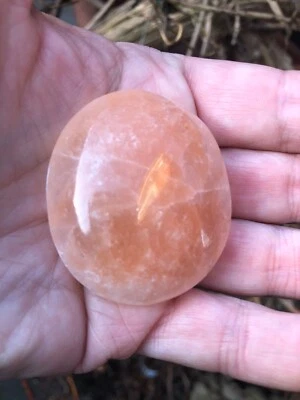 £3.50 • Buy Selenite Palm Stone Pink 100% Genuine