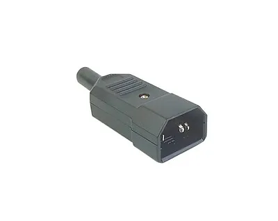 IEC Male In Line Plug With Easy Screw Terminal Wire Connections • £3.48