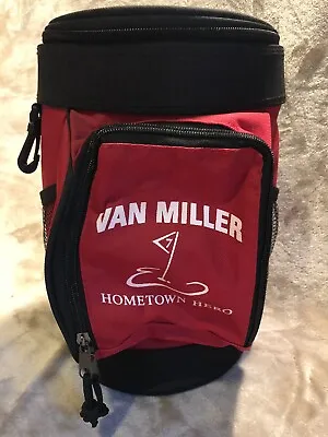 Van Miller Golf Mini Bag Cooler Display Trash Can  Ball Red Buffalo • $19.99