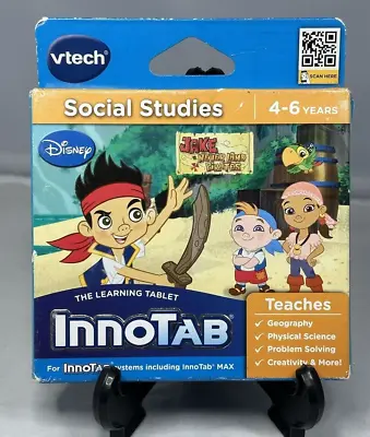 VTech Innotab Game Cart Disney Jake Never Land Pirates Social Studies Unopened • £8.49