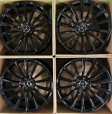 20  Mercedes Amg Sl63 Sl55 S560 S580 Cls Oem Genuine Stock New Rims Wheels Black • $1895.25