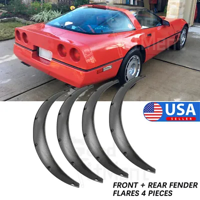 Carbon Fender Flare Flexible Wide Wheel Arches Kits For Chevrolet Corvette C4 C5 • $168.81