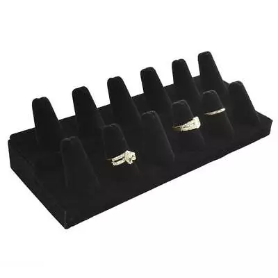 Black Velvet Jewelry Ring Display Stand Organizer Holder Ring Display ~ 6 Styles • $11.62