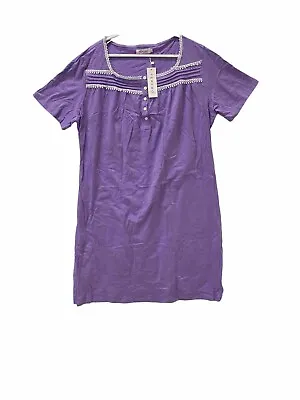 FEREMO House Dress Night Gown Purple Women's 2X 3X Short Sleeve Mumu Grannycore • $39.99