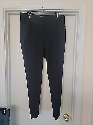 Vince Camuto Womens Dress Pants Black Mid Rise Straight Pockets Zip Size 12 • $9.99