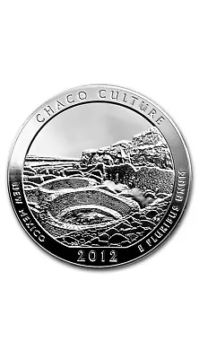 2012 Chaco Culture 5 Oz Silver ATB Bullion Coin America The Beautiful In Capsule • $299.95