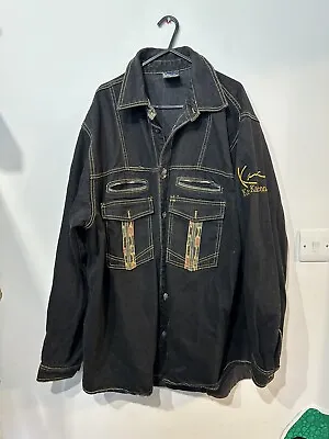 Vintage Karl Kani Jeans Black Denim Jacket XL  • £125