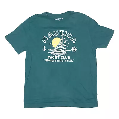 NAUTICA Yacht Club Mens T-Shirt Blue M • £11.99