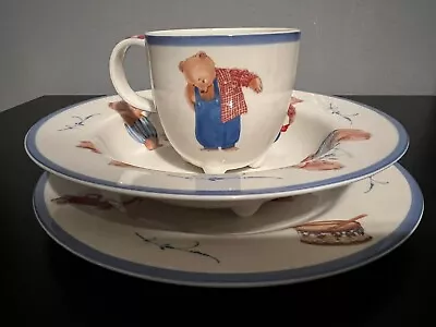 Villeroy & Boch Family Bears 3 Peice Child Dinner Set Plate Bowl And Mug • $30