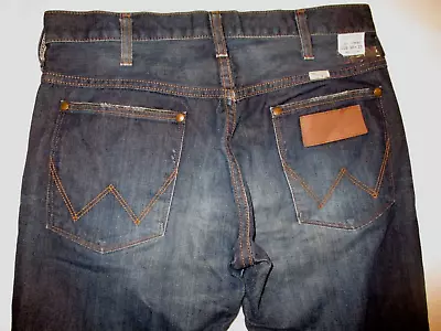 New Wrangler 77mwz  Mens Western Designer Dark  Blue Strong Denim Jeans 30  • $45