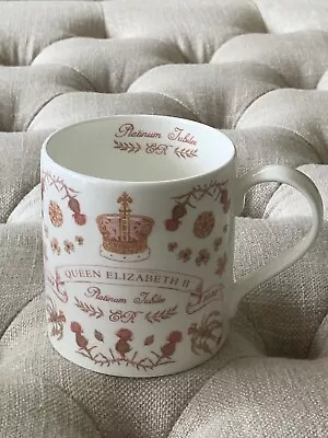 Victoria Eggs Queen Elizabeth II Platinum Jubilee Fine Bone China Mug • £16